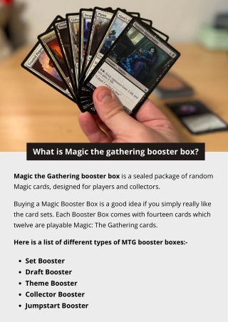 What is Magic the gathering booster box?