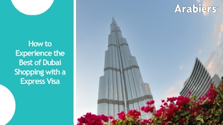 How to Experience the Best of Dubai Shopping with a Express Visa