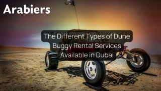 The Different Types of Dune Buggy Rental Services Available in Dubai