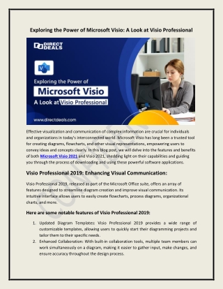 Exploring the Power of Microsoft Visio: A Look at Visio Professional