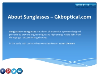 About Sunglasses - Gkboptical