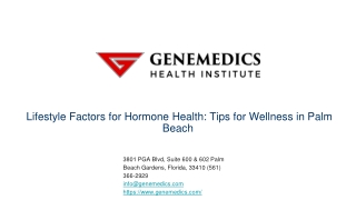 Lifestyle Factors for Hormone Health - Tips for Wellness in Palm Beach