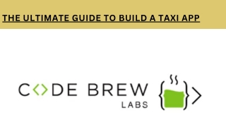 The Ultimate Guide to Build a Taxi App