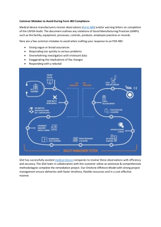 Common Mistakes to Avoid During Form 483 Compliance