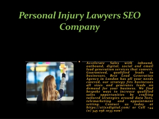 Personal Injury Lawyers SEO Company