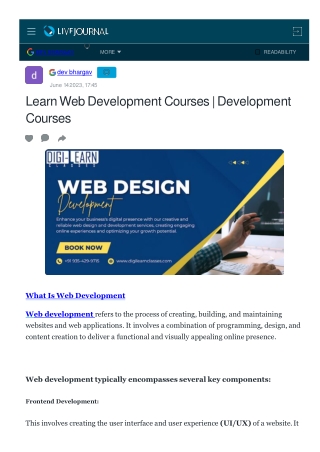 Learn Web Development Courses | Development Courses