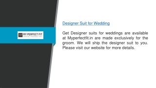 Designer Suit for Wedding Myperfectfit.in