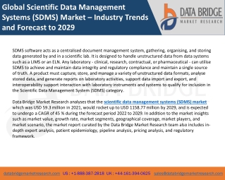 Global Scientific Data Management Systems (SDMS) Market – Industry Trends and Forecast to 2029