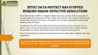 An effective method to troubleshoot Intuit Data Protect Has Stopped Working