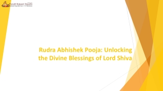 Rudra Abhishek Pooja