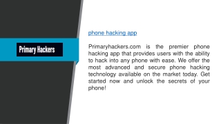 Phone Hacking App  Primaryhackers.com