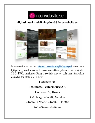 digital marknadsföringsbyrå  Interwebsite.se