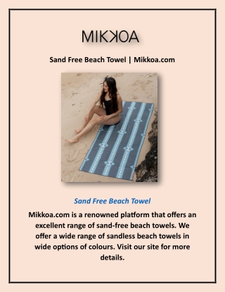 Sand Free Beach Towel | Mikkoa.com