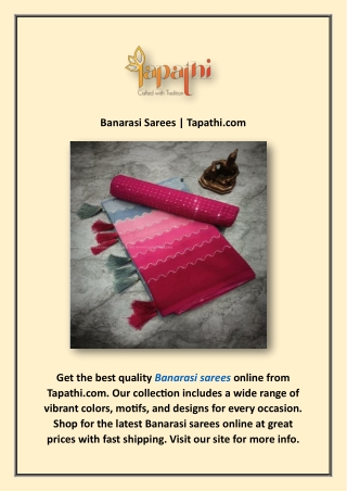 Banarasi Sarees | Tapathi.com