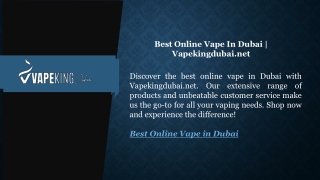 Best Online Vape In Dubai  Vapekingdubai.net