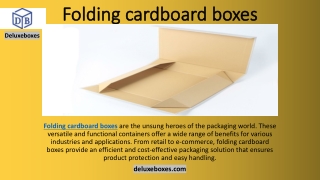 Folding cardboard boxes