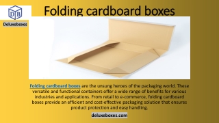 Folding cardboard boxes