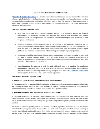A Guide To Free Mock Tests Vs. Paid Mock Tests.docx