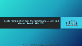 Route Planning Software Market Dynamics, Size, and Growth Trend 2018- 2029