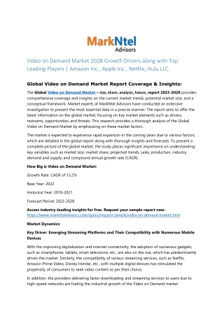 Video Analytics Market Growth and Research Report by 2028