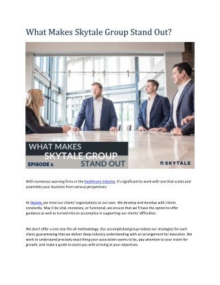 What Makes Skytale Group Stand Out complete document pccs