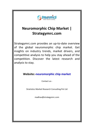 Neuromorphic Chip Market  Strategymrc.com