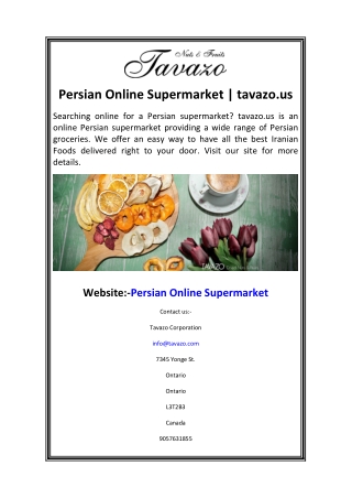 Persian Online Supermarket  tavazo.us