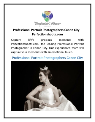 Professional Portrait Photographers Canon City Perfectionshoots.com