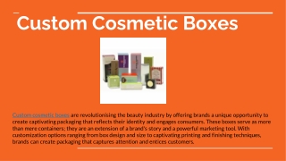 Custom Cosmetic Boxes