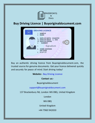 Buy Driving Licence  Buyoriginaldocument