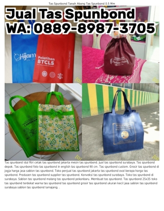 Ö889~898ᜪ~ᣮᜪÖ5 (WA) Harga Tas Spunbond Tas Hajatan Spunbond Serut