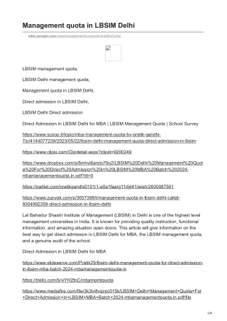 Management quota in LBSIM Delhi-sites.google.com-