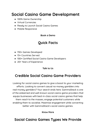 Social Casino Game Development