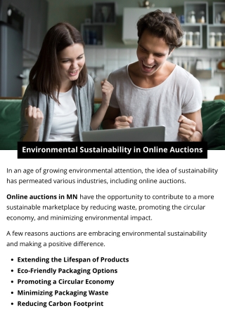 Environmental Sustainability in Online Auctions