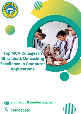 Top MCA Colleges in Ghaziabad Unleashing Excellence in Computer Applications