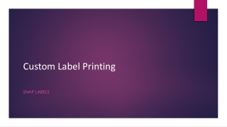 Custom Label Printing