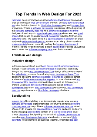 Top Trends In Web Design For 2023