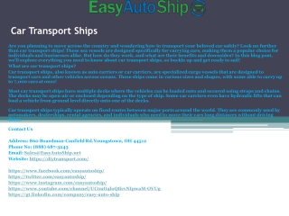 Car Transport Ships