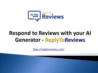 Respond to Reviews with your AI Generator - ReplyToReviews