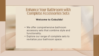 Enhance Your Bathroom with Complete Accessories Sets