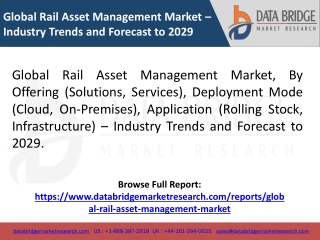 Global Rail Asset Management Market