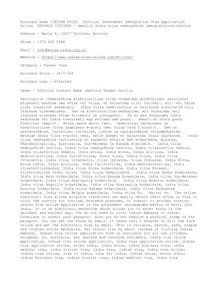 INDIAN EVISA  Official Government Immigration Visa Application Online  ESTONIA C
