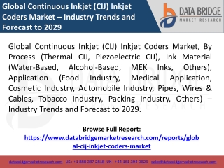 Global Continuous Inkjet (CIJ) Inkjet Coders Market