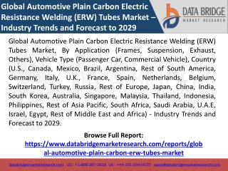 Global Automotive Plain Carbon Electric Resistance Welding (ERW) Tubes Market