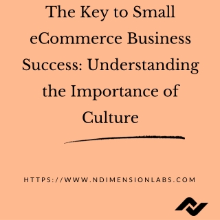 The Key to Small eCommerce Business Success: Culture