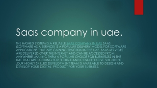 Saas company in uae