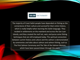 Buy a Salish dictionary Online in The USA