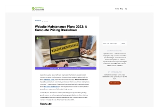 Website Maintenance Plans 2023: A Complete Pricing Breakdown