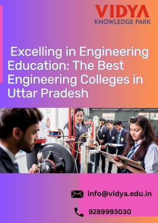 Excelling in Engineering Education The Best Engineering Colleges in Uttar Pradesh