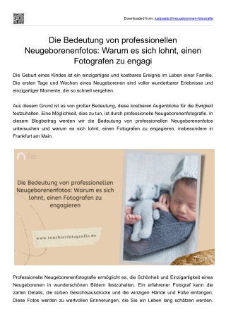 Die Bedeutung von professionellen Neugeborenenfotos | tourbierfotografie